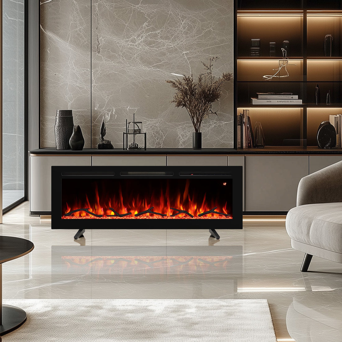 Freestanding Electric Fireplace