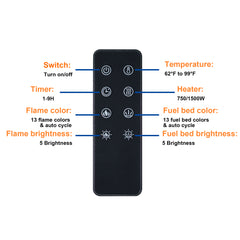 Remote Control for Electric Fireplace Heater