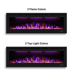 Recessed&Wall-Mounted Electric Fireplace with Realistic Visual Effect-BI