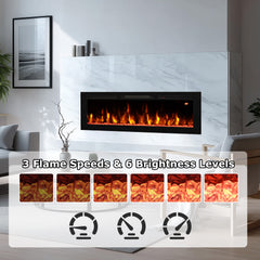 Valuxhome Electric Fireplace Recessed Electric Fireplace inserts,Freestanding and Wall-Mounted,14 Flame Colors,6-Brightness Levels,62℉-99℉-EFW