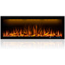 Smart Electric Fireplace with Adjustable Flame Colors, Recessed&Wall-Mounted-BIZ