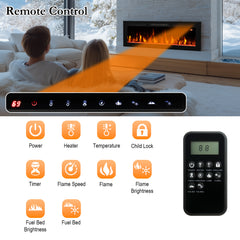 Valuxhome Electric Fireplace Recessed Electric Fireplace inserts,Freestanding and Wall-Mounted,14 Flame Colors,6-Brightness Levels,62℉-99℉-EFW