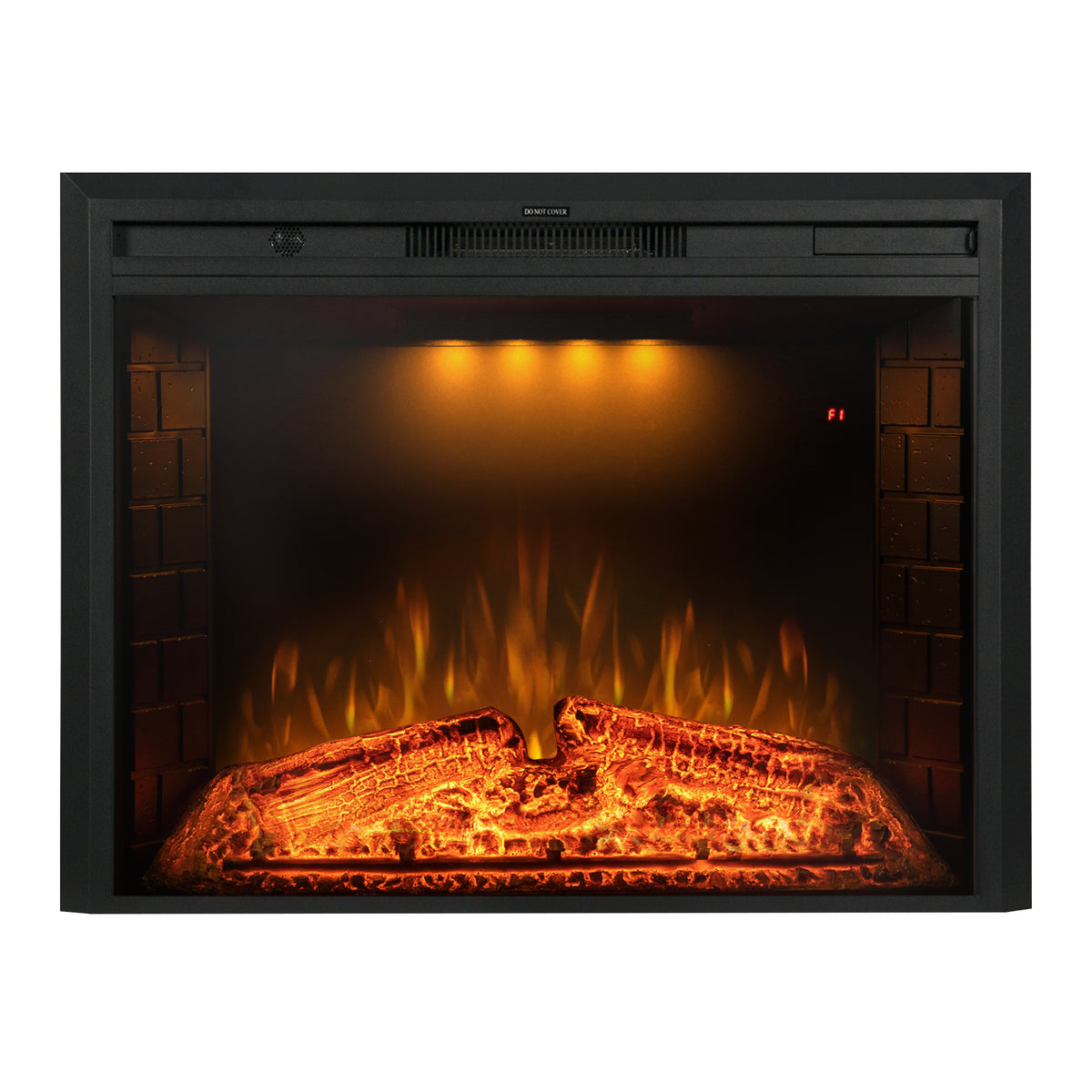 EASE-WAY Recessed&Built in Wall Electric Fireplace with Adjustable Top Light&Flame Speed-EFT